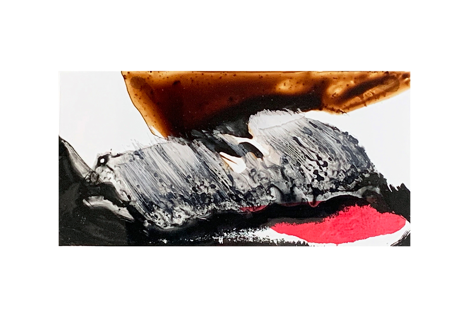 Etude cosmogonie, verre sur Dibond,15 x 30-3