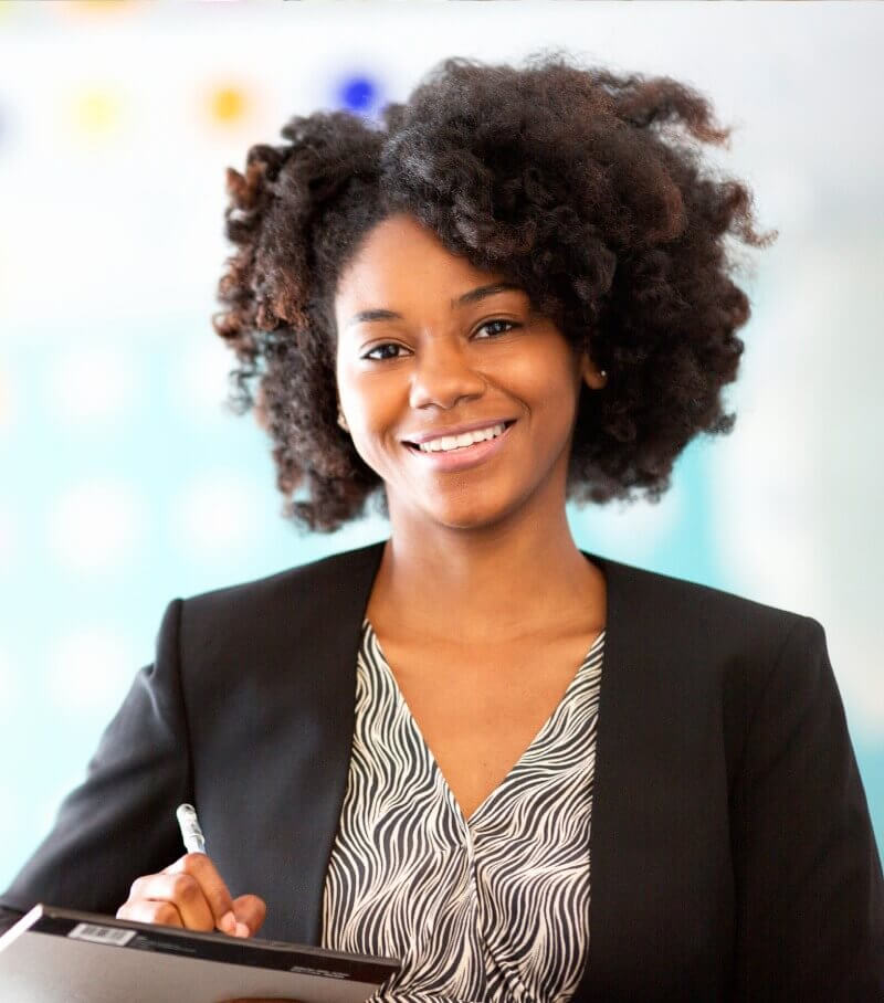 Portrait of an African woman smiling