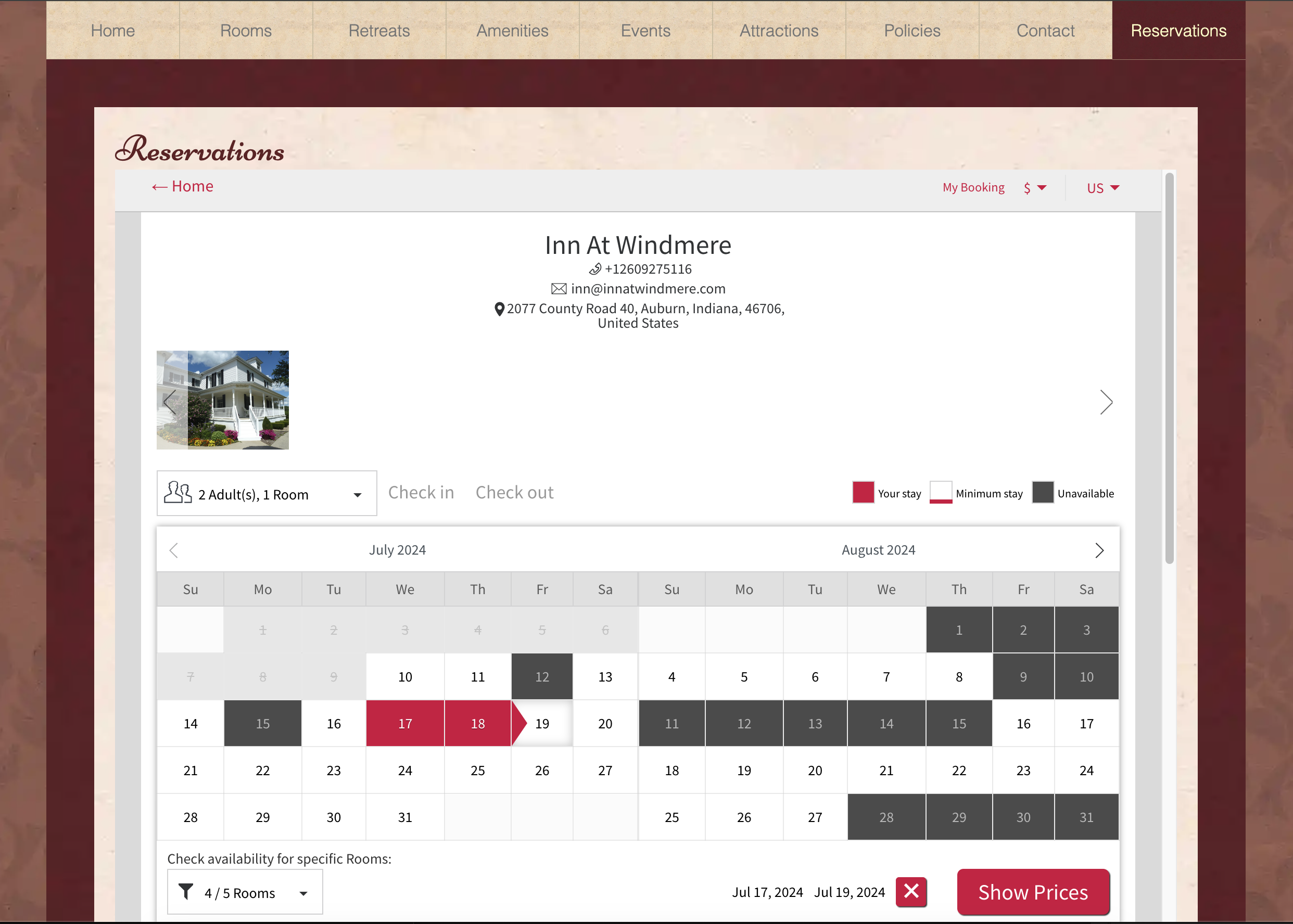 Windmere Reservations