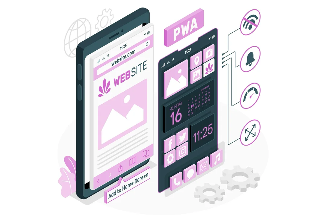 Progressive Web App on a cell phone