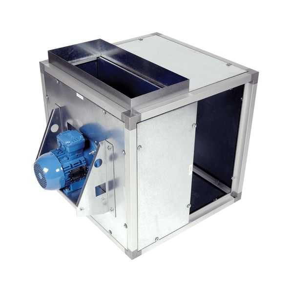 A multi-discharge, double skinned fan unit incorporating a high performance backward curved impeller. The motor is situated out of the airstream making the range suitable for more arduous and elevated temperature applications.