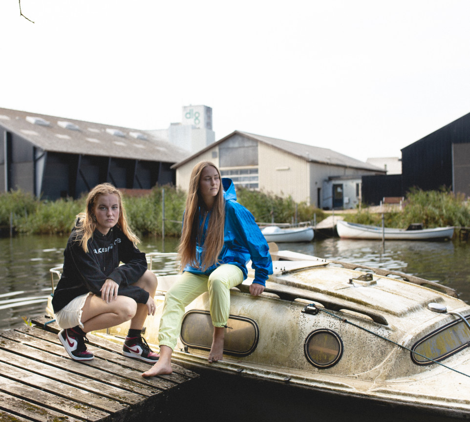 Anne and josephine hanging out in the area near Sortebro