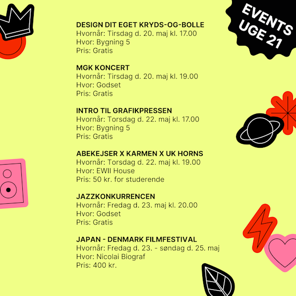 Events uge 21