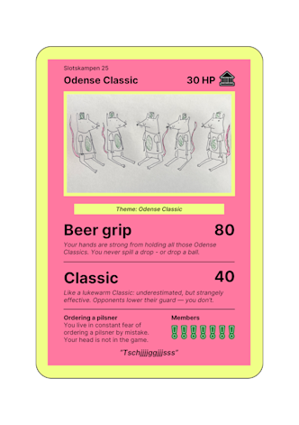 Slotskampen team card