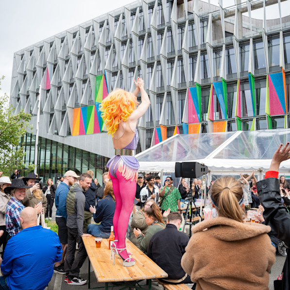 Mizz Privileze in front of SDU