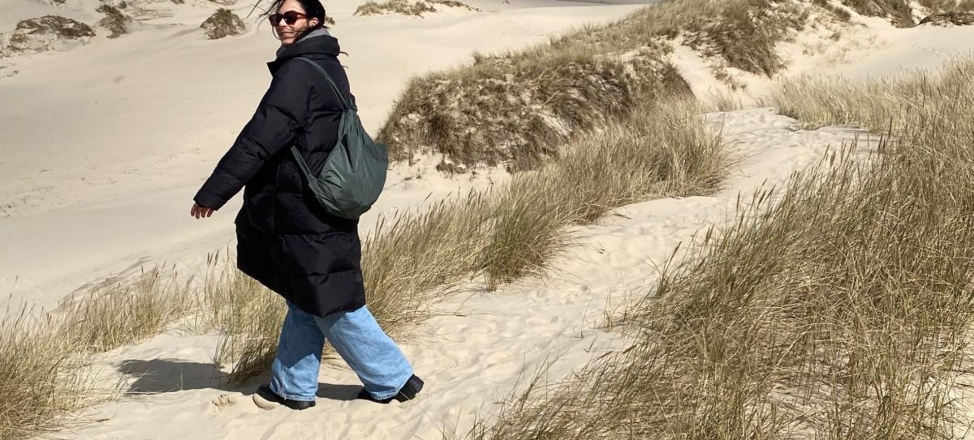 Sara Bilić på stranden