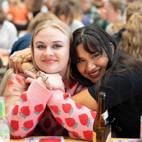 Drag Bingo & Community Dinner two women