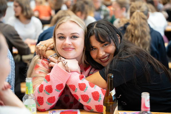 Drag Bingo & Community Dinner two women