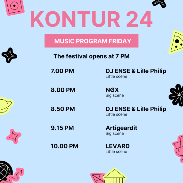 KONTUR 24 program fredag