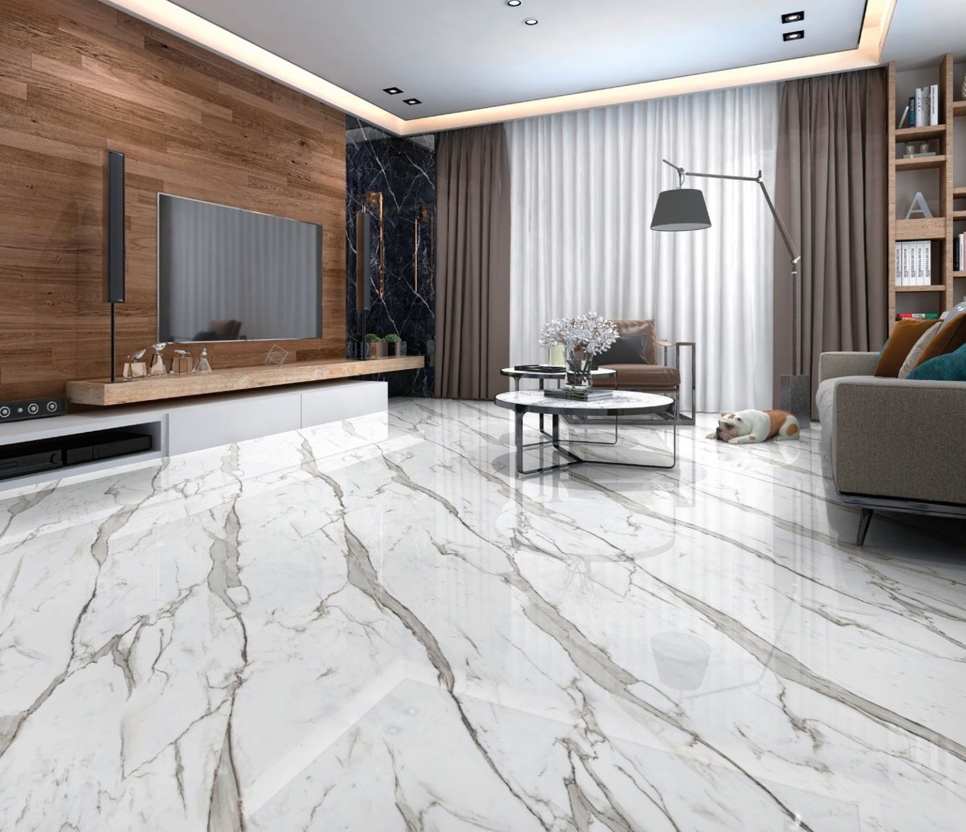 Gres effetto marmo lucido con VENA CONTINUA - Effetto marmo, levigati e  opachi - Gres Porcellanato - Prodotti - Ceramiche Artistiche Bertolani SRL