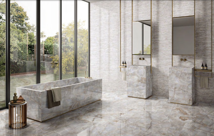 Lastra In Gres Emilceramica Tele di Marmo Reloaded Onice Klimt 120x278