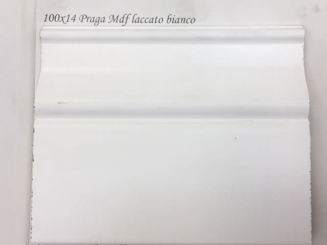 Battiscopa MDF Praga laccato bianco