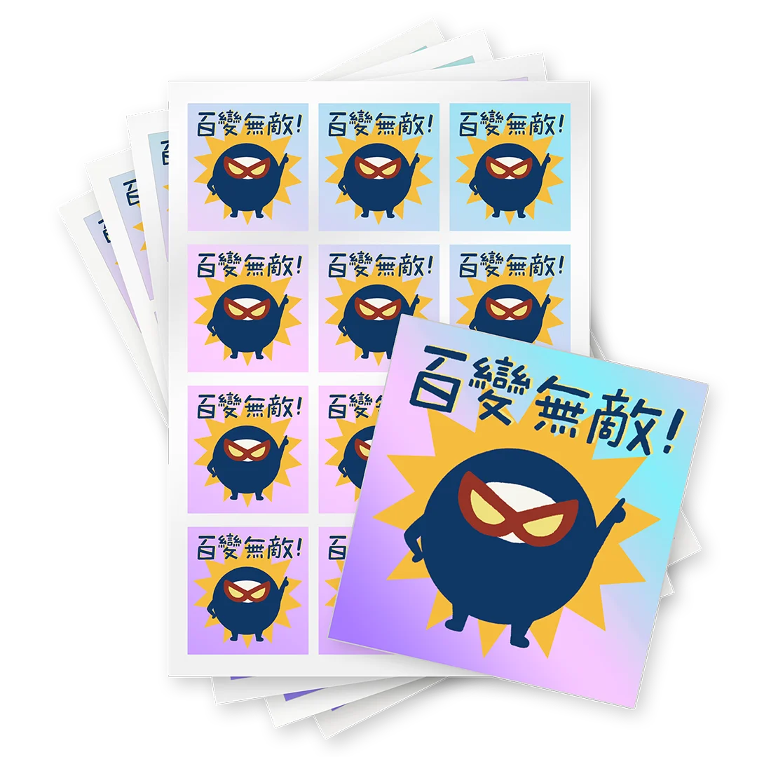 標籤貼紙 彩虹材質
