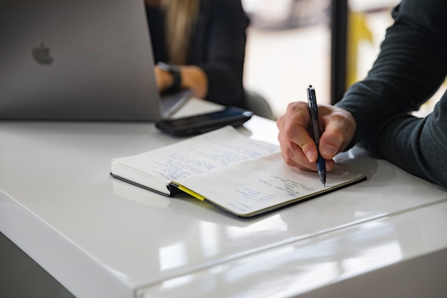 Businessman Taking Notes