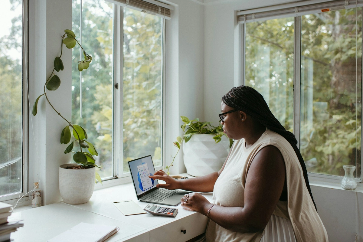 Woman Working at Desk