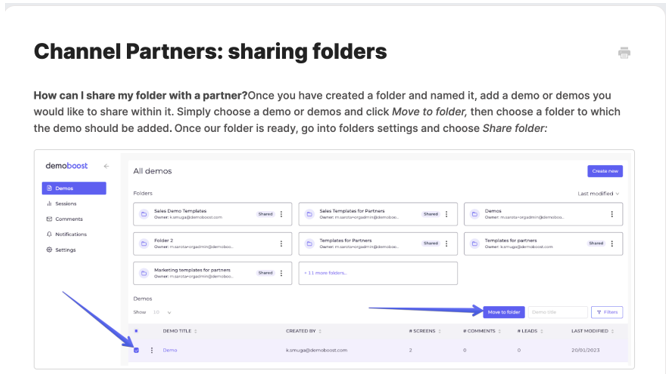 channel partners: sharing folders
