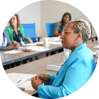 Women having a meeting in an corporate environment
