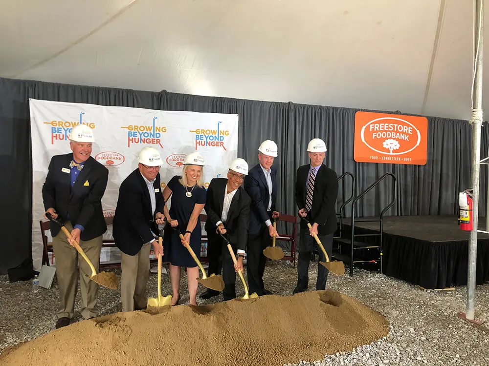 Former P&G CEO & Chairman David Taylor attends the groundbreaking event for Freestore Foodbank’s upcoming new facilities.