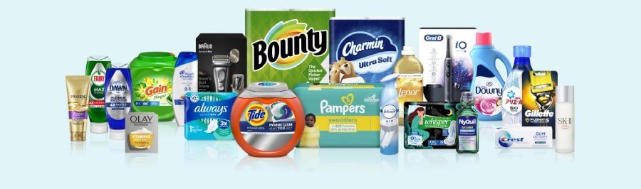 A range of 22 P&G products across each of the Company’s 10 categories