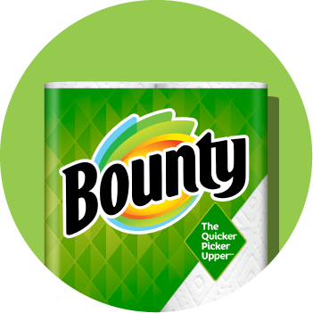 Package of two rolls of Bounty paper towels 