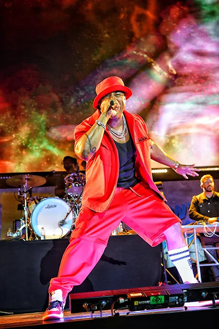 LL COOL J performing on stage at Rock The Bells Festival