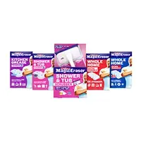 Mr. Clean Magic Eraser product boxes displayed side by side in colorful packaging