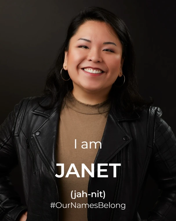Photo of Janet,  phonetically spelt jah-nit