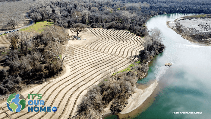 The Sacramento river basin restoration overhead image