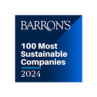 Barron’s 100 Most Sustainable Companies badge