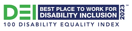 Best Places to Work for Disability Inclusion 2023. 100 Disability Equality Index. Score of 100 for 3rd consecutive year. 