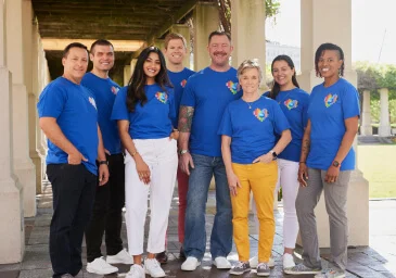 P&G employees wearing P&G LGBTQ+ T-shirts