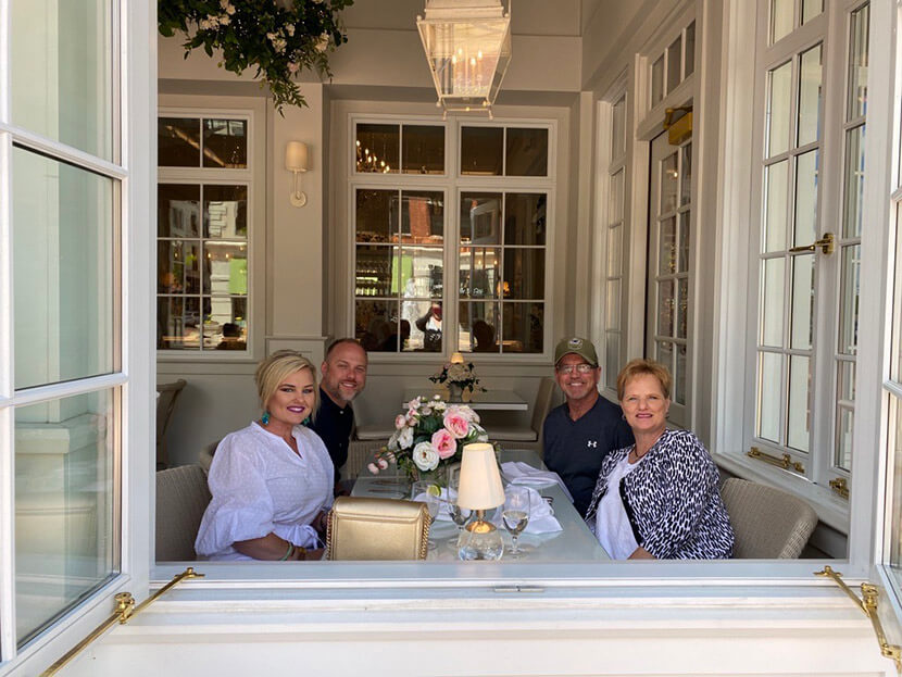 Maria with her family