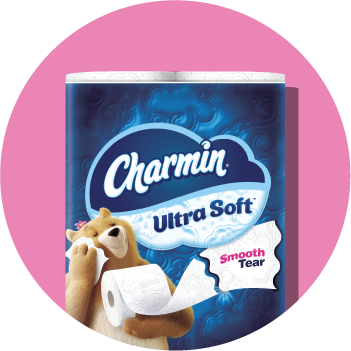 Package of Charmin UltraSoft Smooth Tear toilet tissue 