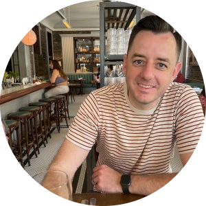 Aaron in a restaurant - thumbnail