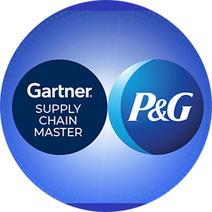 Image of the P&G logo and the Gartner Masters Award logo.