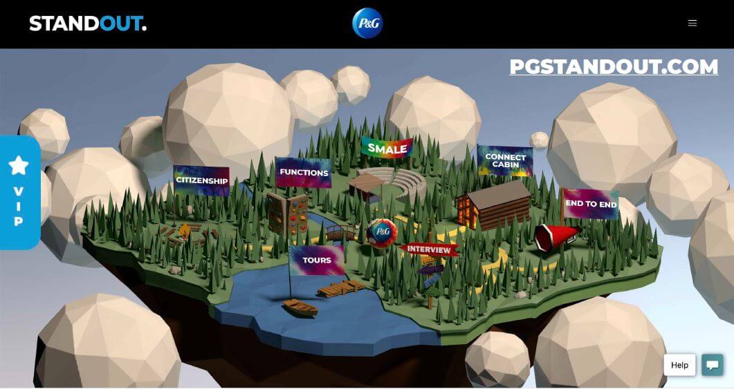 P&G virtual event landing page