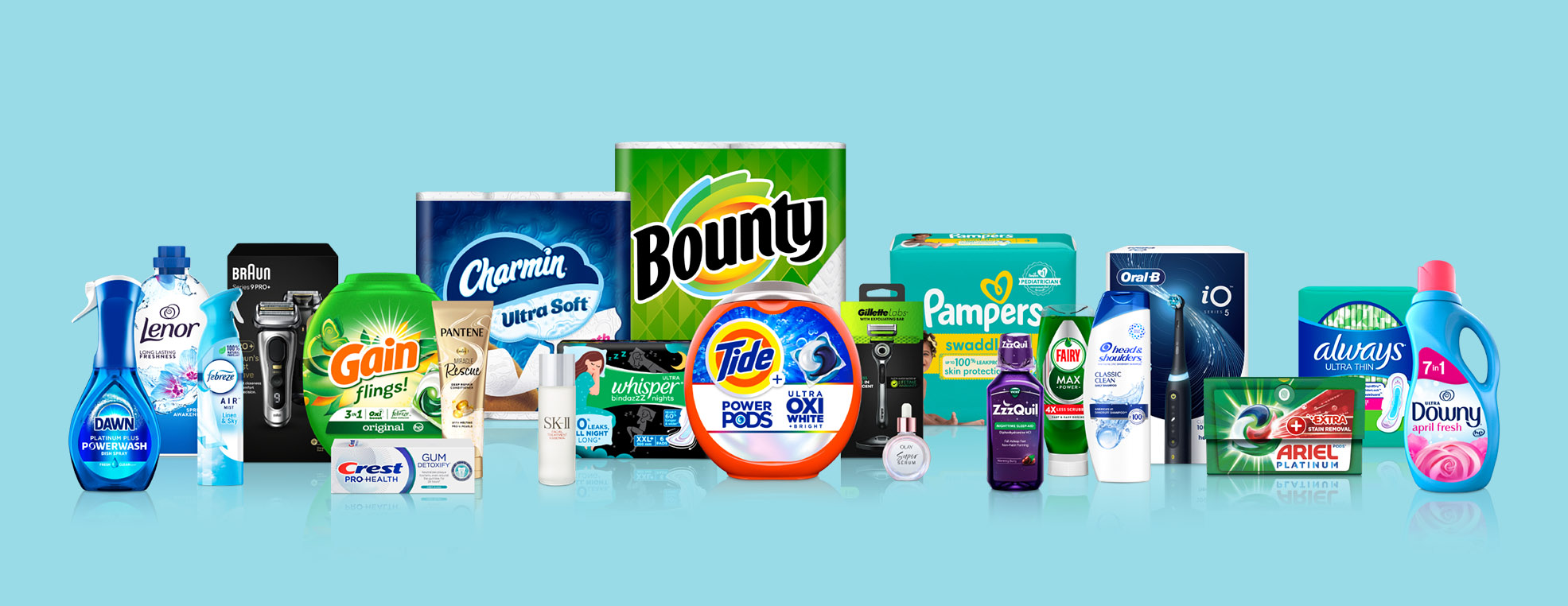 A group image of various P&G products across each of the Company’s 10 categories.