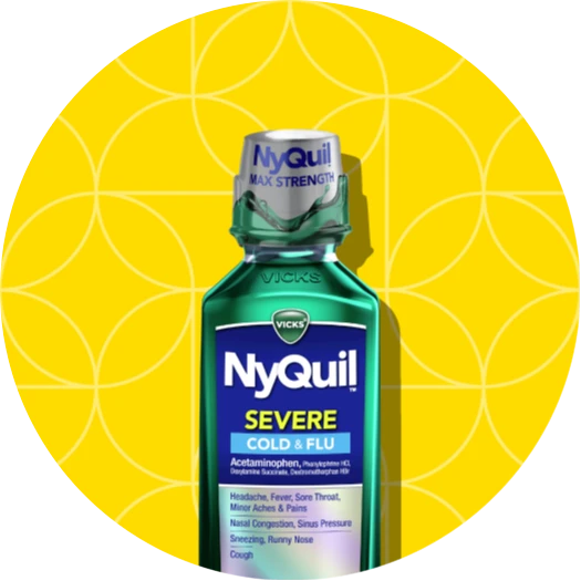 Bottle of NyQuil Severe liquid