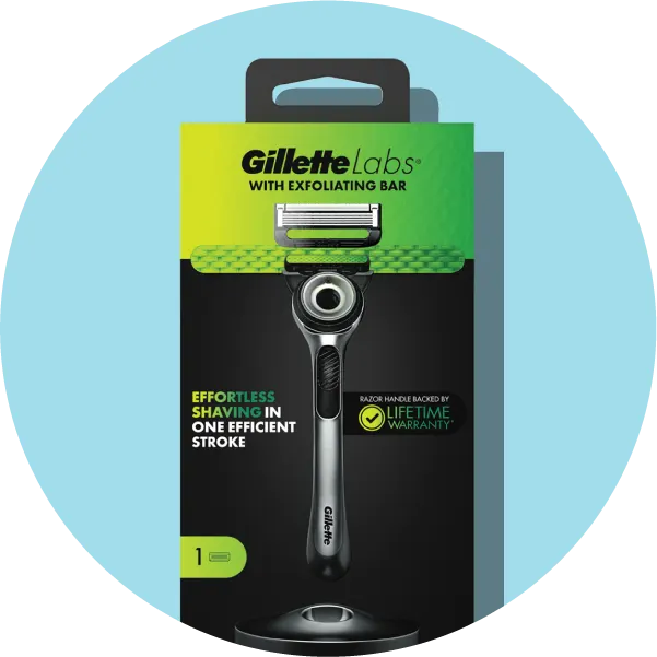 Package of GilletteLabs with Exfoliating Bar Razor