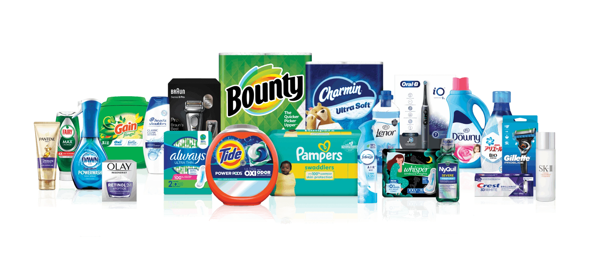 A range of 22 P&G products across each of the Company’s 10 categories.  