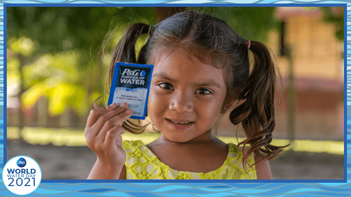 Five-year-old Mahia experienced a safe drinking water shortage after Hurricane Eta hit Honduras in November 2020