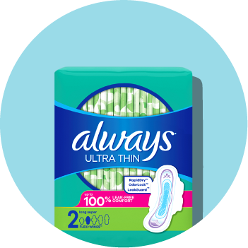 Package of Always UltraThin pads