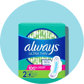 Package of Always UltraThin pads