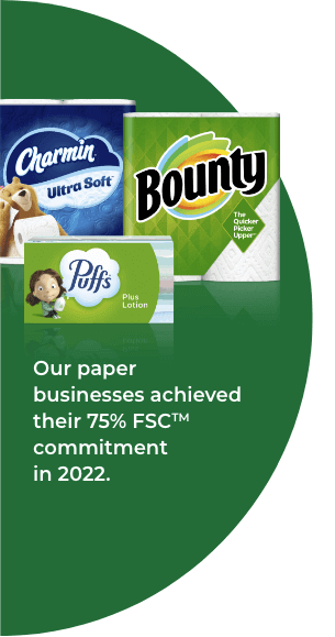 Charmin, Bounty and Puffs products