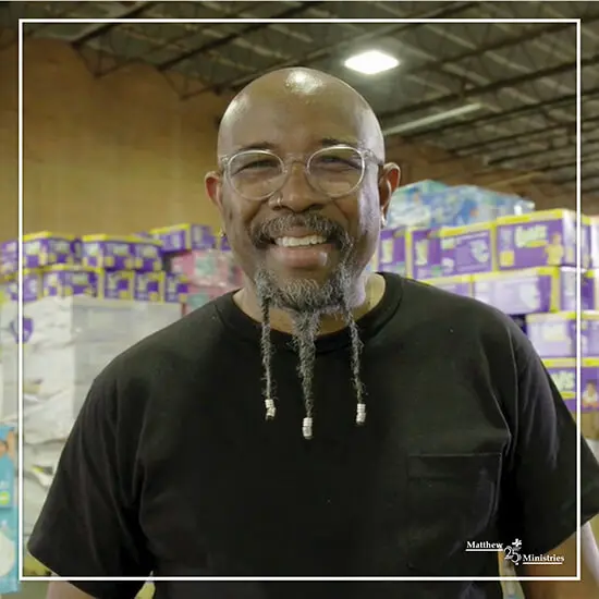 Pastor Rudy Rasmus, cofounder of Bread of Life, partners with Matthew 25: Ministries and Procter & Gamble to serve poor and underserved people in Houston.