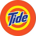 Tide logo in an orange circle.