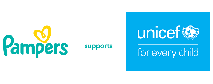 Pampers Logo and UNICEF Logo side by side