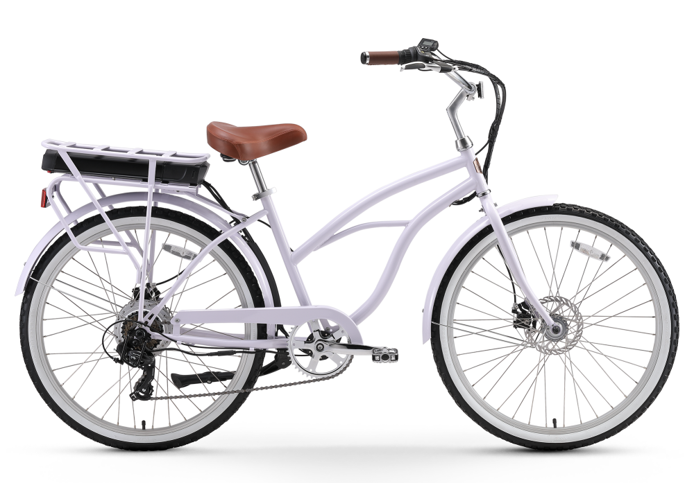 vleet Klaar Bestaan A/O Amelia Electric Beach Cruiser Bike 7-Speed 500W - Women's Lavender  eBike - Sixthreezero Bike Co.