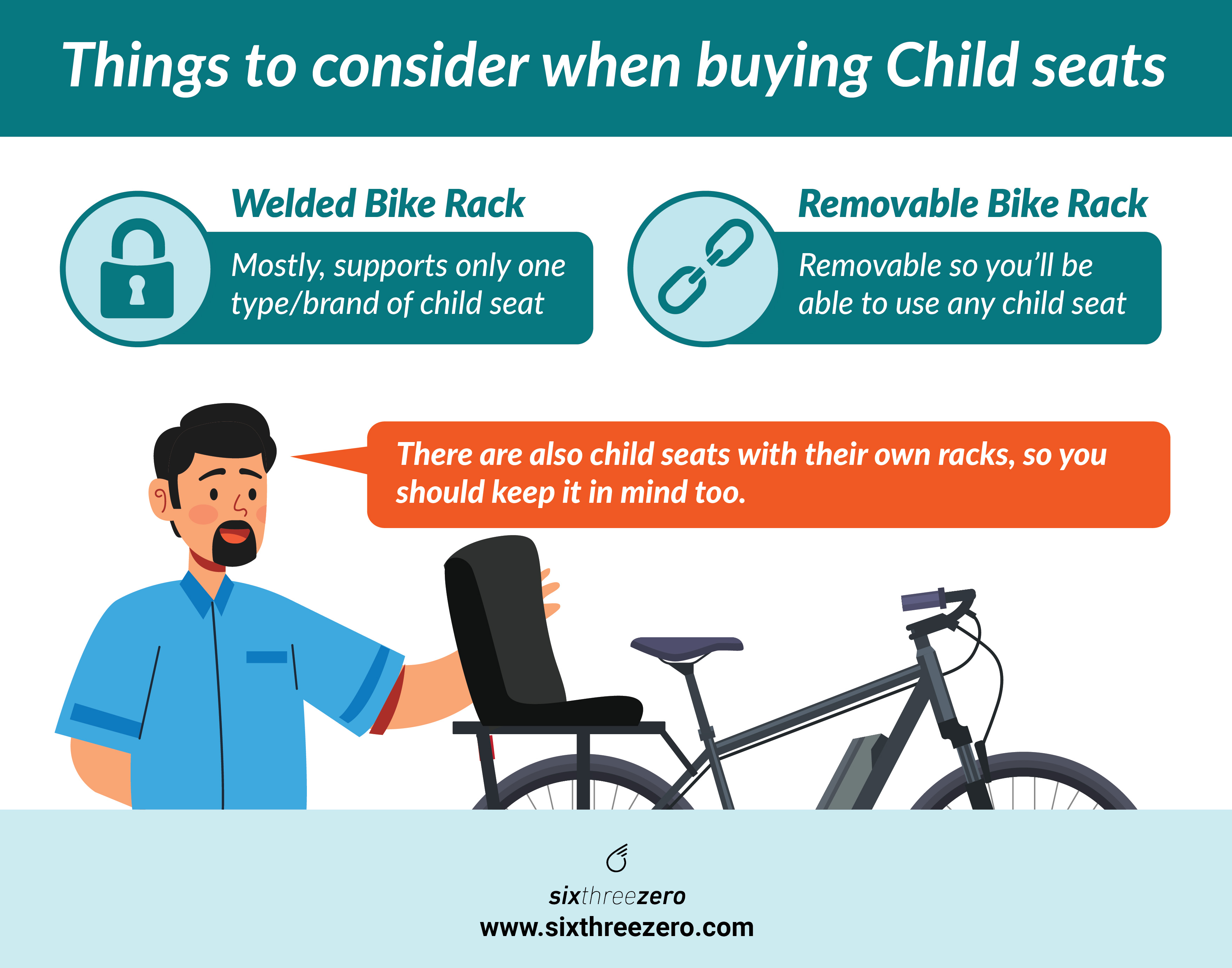 Electric bike clearance baby seat