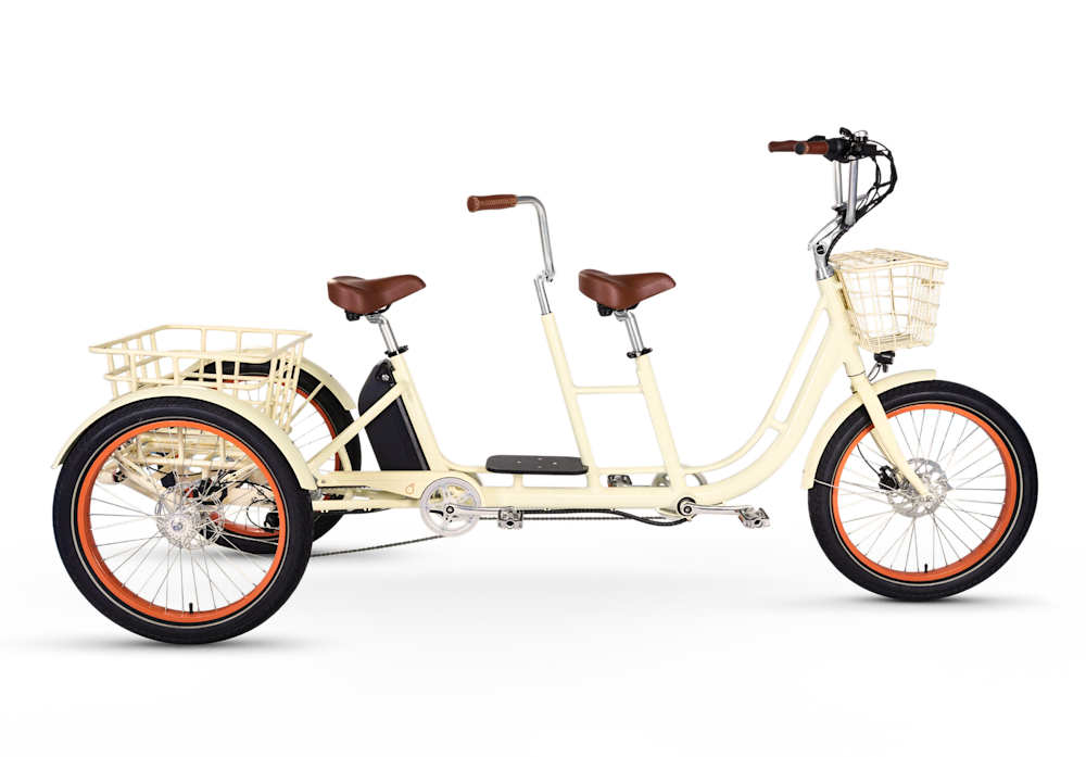 tandem 3 wheel bicycle sixthreezero EVRYjourney Electric Trike Tandem 750w